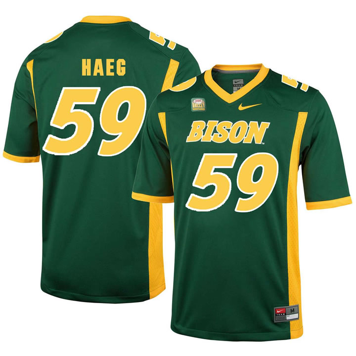 North Dakota State Bison #59 Joel Haeg Green College Football Jersey